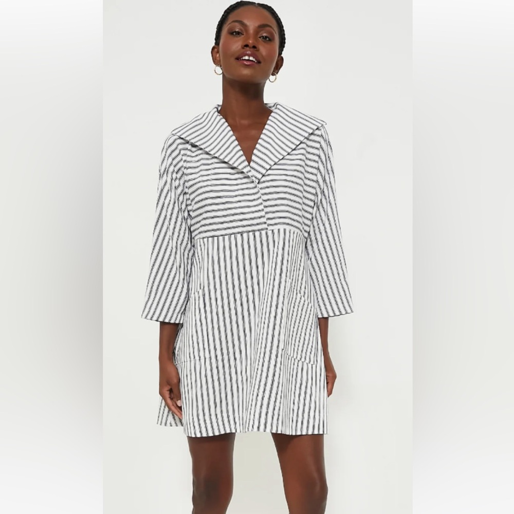 Tuckernuck Navy Stripe Sloane Dress - Size Small